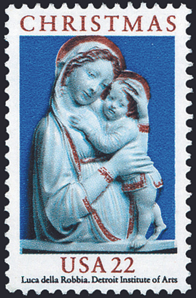 1985 22¢ Christmas - Madonna & Child Mint Single