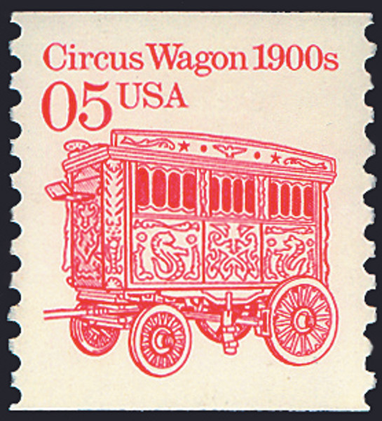 1990 5¢ Circus Wagon Mint Single