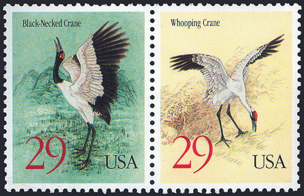 1994 29¢ Cranes Mint Pair