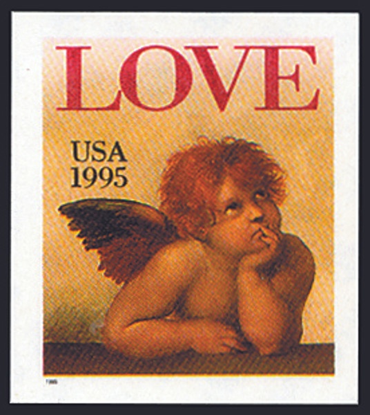 1995 32¢ Love Cherub Self-Adhesive Mint Single