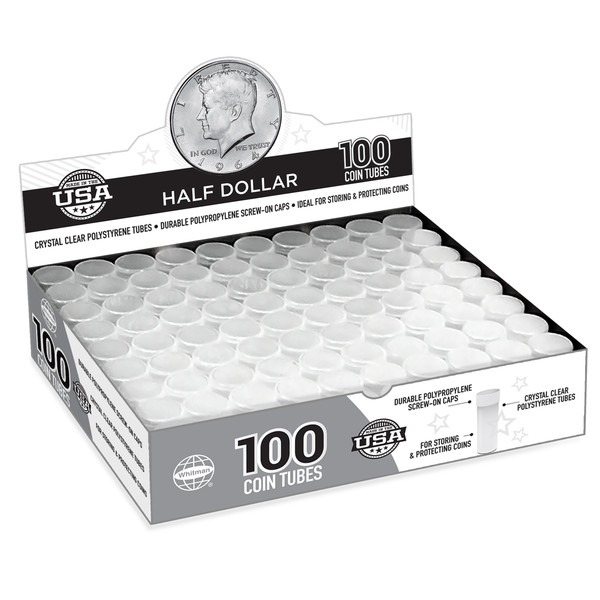 Half-Dollar Coin Tubes (100 Count)