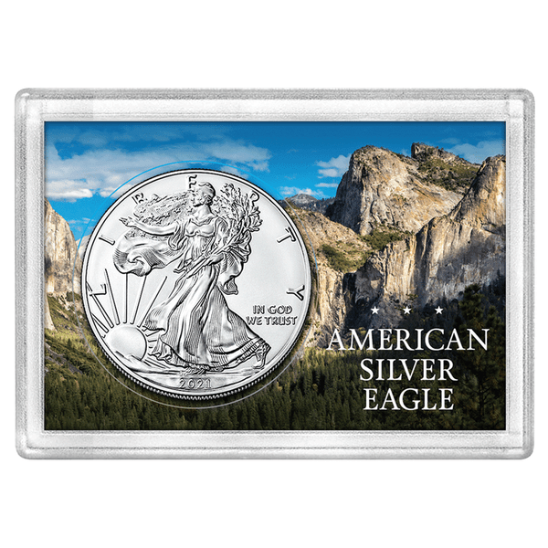 American Silver Eagle 2x3 Frosty Case, Mountain Forest