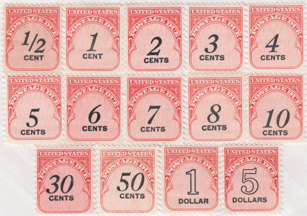 1959 1/2c - $5 Postage Due Stamps, Mint Never Hinged