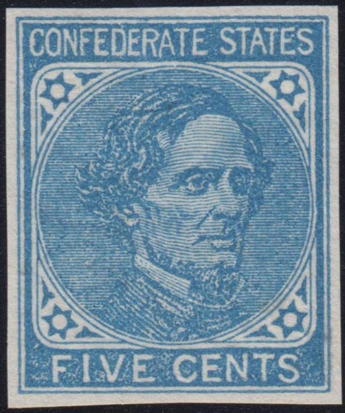 Confederate States #7, VF Mint Never Hinged