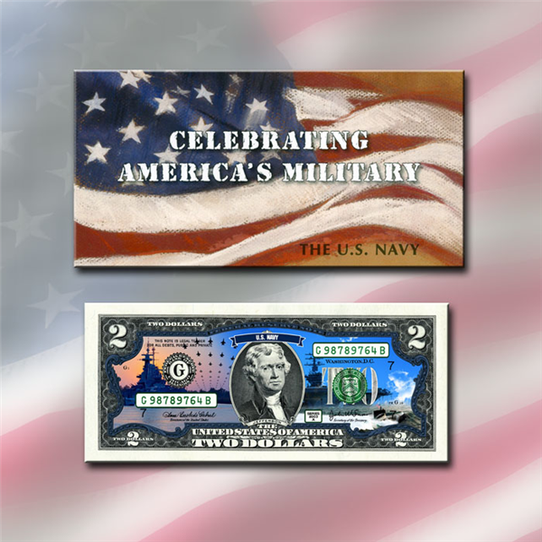 Celebrating America $2 Bill - The U.S. Navy