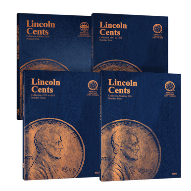 アルバム(coin stock book) 4 Official Whitman® Coin Folder 4-Volume Set - Lincoln Cents