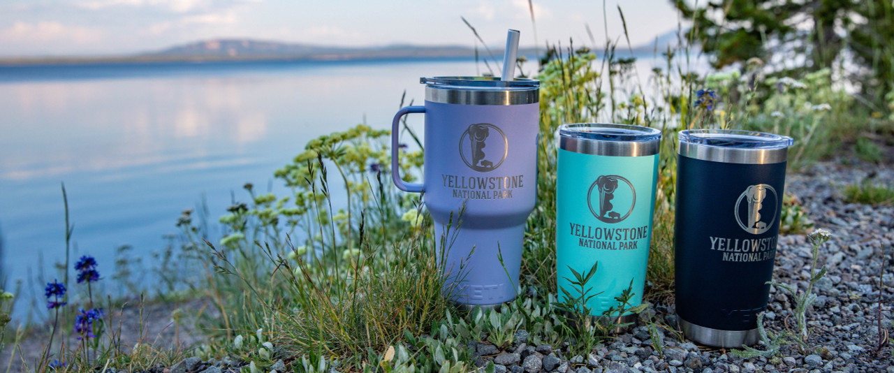 Couple toasting with Yellowstone Buffalo Stemless Wine Glasses