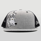 HAT YOUTH YELLOWSTONE WOLF HEATHER GRAY FRONT