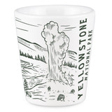 Yellowstone Aerial Shot Glass Back