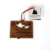Yellowstone Rectangle Scene Wood Ornament (1)