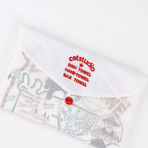 Dish Towel Embroidered Yellowstone Map