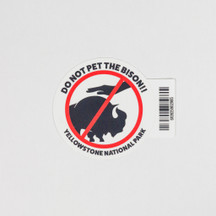 STICKER NO PETTING THE BISON