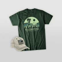 HAT & TEE  COMBO YELLOWSTONE PEABODY STONE/FOREST