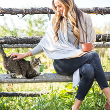 Sarah of Clovis Jewelry, designer of the Yellowstone Grand Pristmatic Necklace.