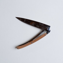 Deejo 37G Juniper Wood Knife Yellowstone Buffalo Geyser