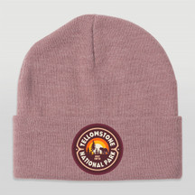 Yellowstone Sun Brew Bear Knit Beanie Pink