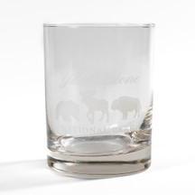 Yellowstone Wildlife Rocks Glass Back