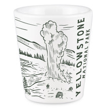 Yellowstone Aerial Shot Glass Back