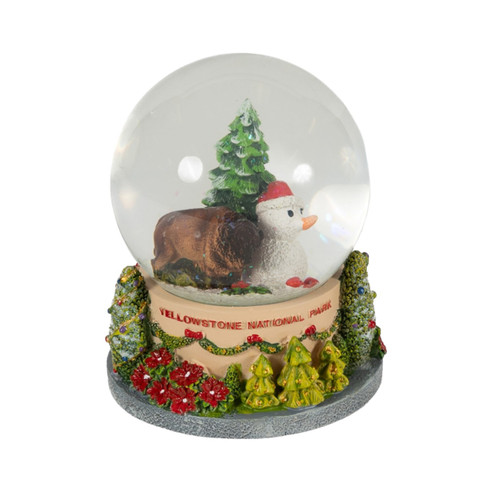 Yellowstone Christmas Snowglobe Front Yellowstone Christmas Snowglobe Front