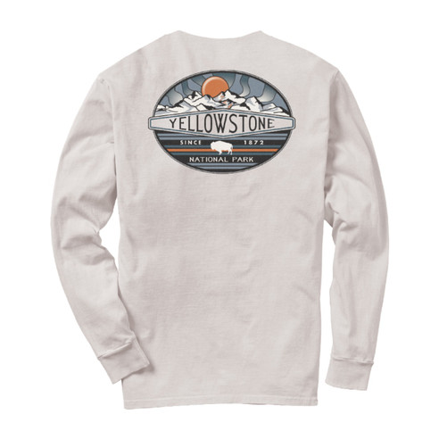 Yellowstone Explorer Long Sleeve Tee Oatmeal Back Yellowstone Explorer Long Sleeve Tee Oatmeal Back