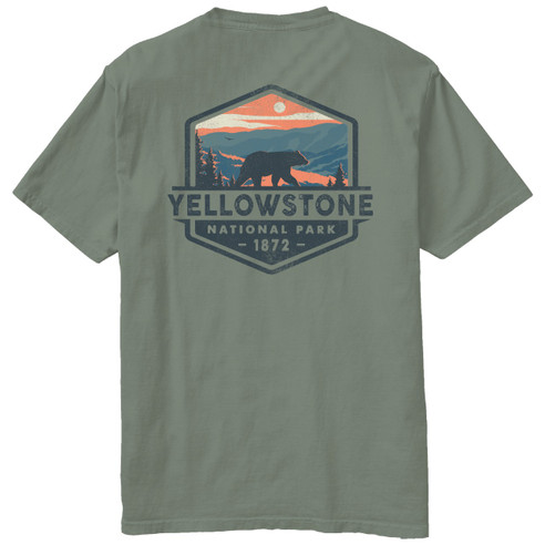 Highlight Mountain Bear Tee Pea Back