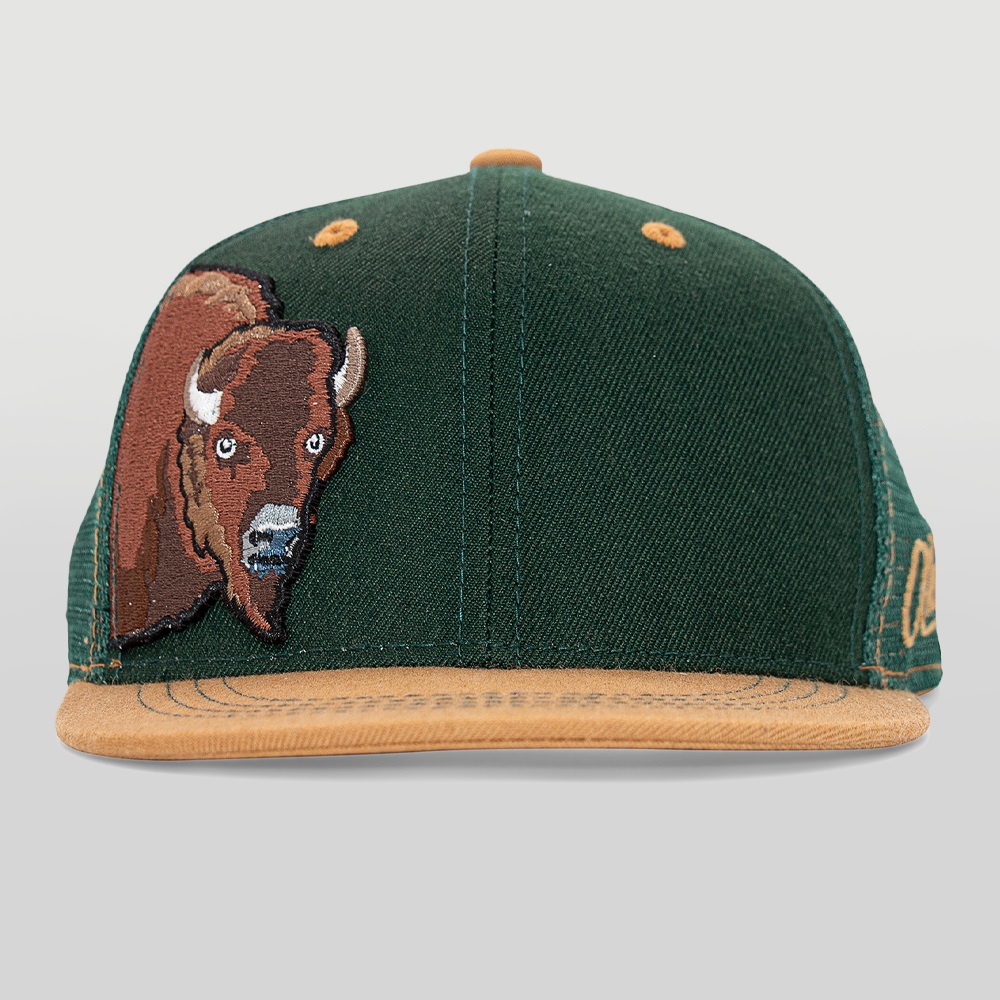 HAT YOUTH YELLOWSTONE BISON DARK GREEN/BROWN - DNC Parks & Resorts at ...
