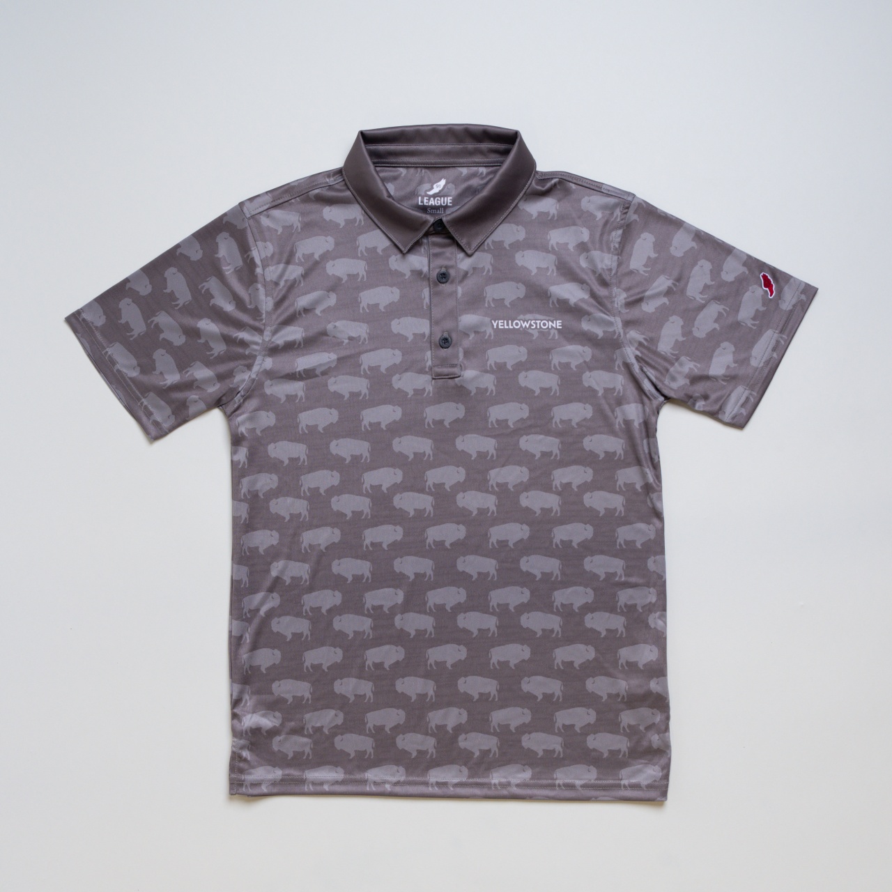 Men'S Polo Buffalo Print