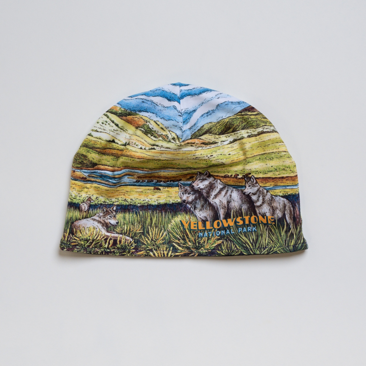 Yellowstone National Park Beanie National Park Yellowstone Cuffed Knit Beanie with Woven  main image 3