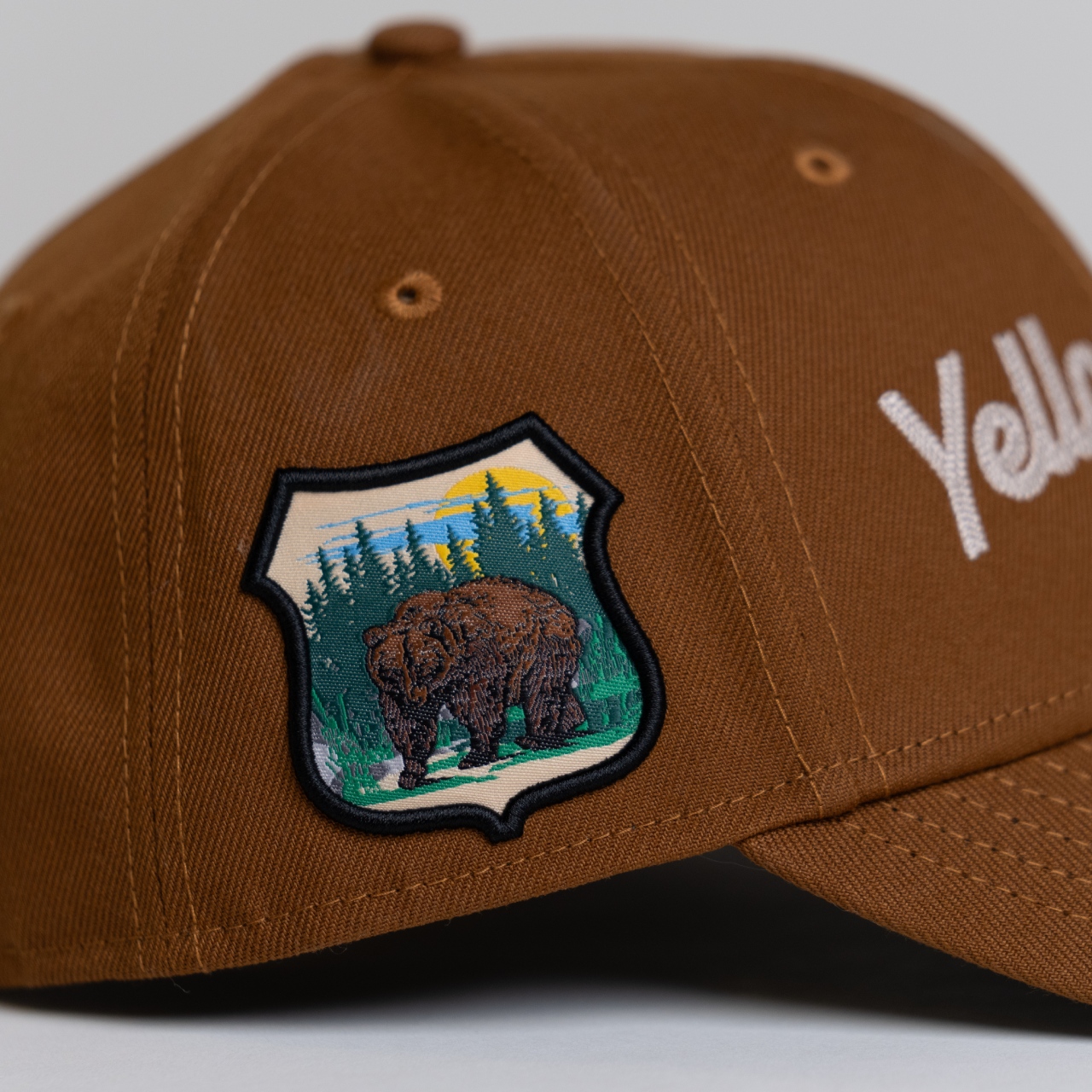 New Era 940 Grizzly Shield Chain Stitch Hat Toasted Peanut