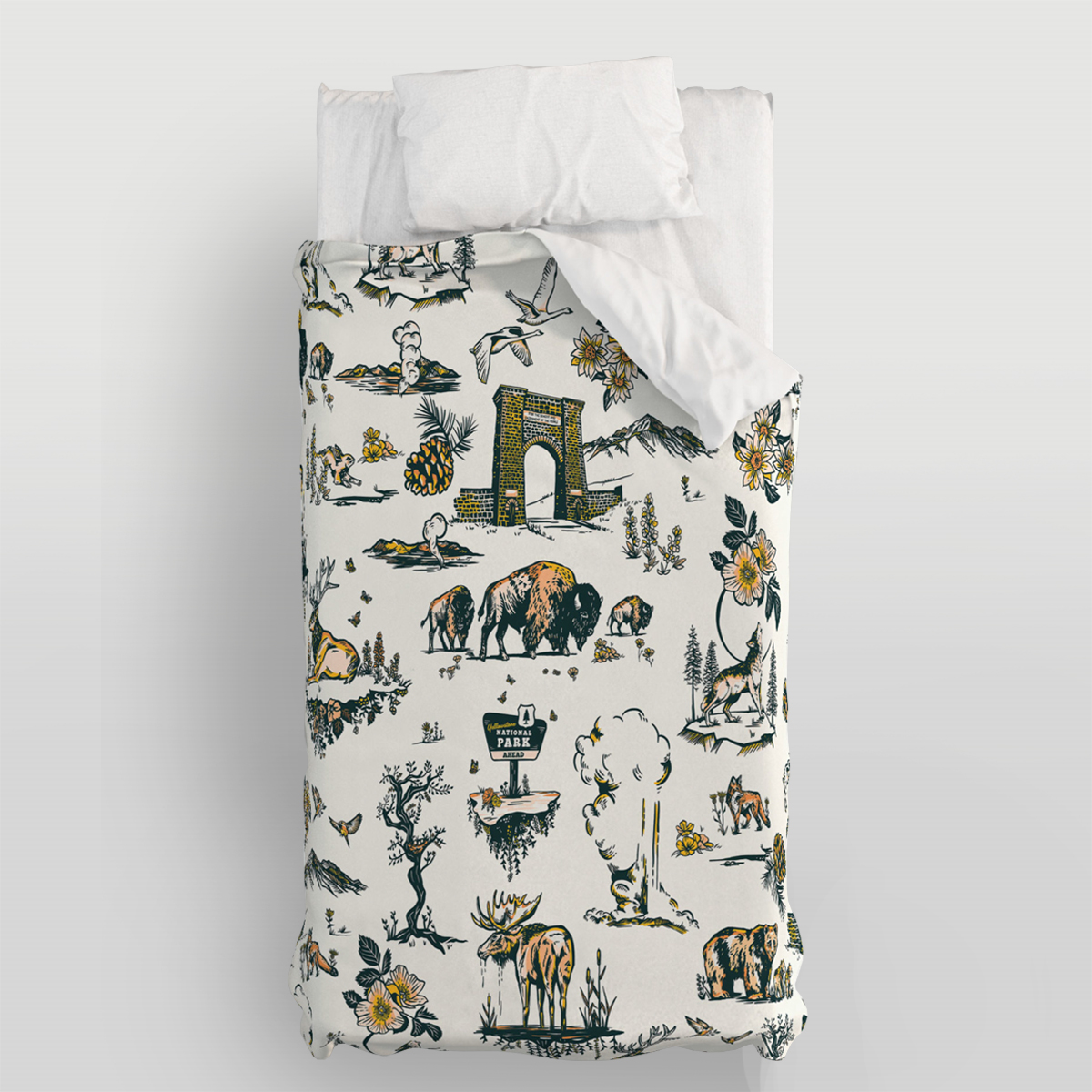 Yellowstone Collage Duvet Cover
