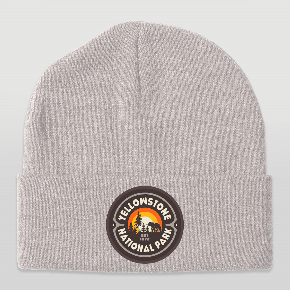 Yellowstone Sun Breaw Bear Knit Beanie Oatmeal display picture 3