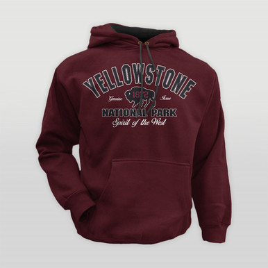 Sweatshirt Hoodie Yellowstone Bison Applique