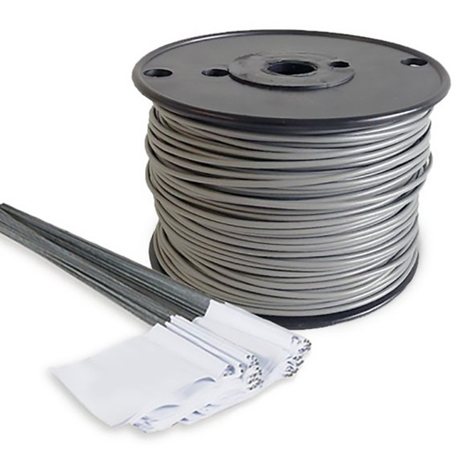 Dog containment fence wire layout around property