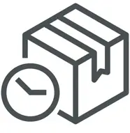 Simple Box with Clock Logo