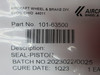 Aircraft Wheel & Brake Piston Seal PN 101-63500