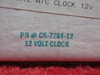 Instrument Services CK-7264 Quartz Clock 12V PN 10-22812, CK-7264-12