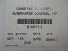 Lamar Alternator Controller 14V PN B-00371-1