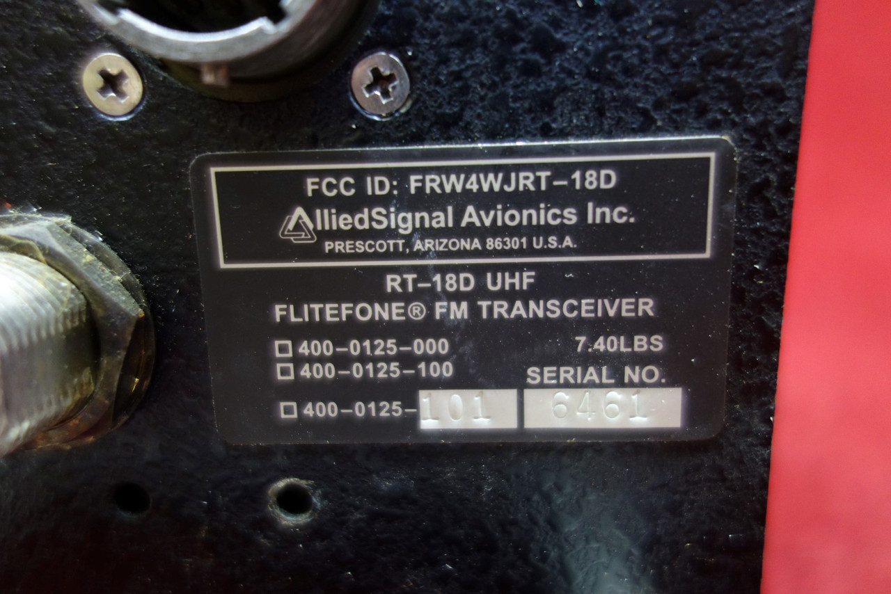 Global-Wulfsberg RT-18D Flitefone FM Transceiver PN 400-0125-101