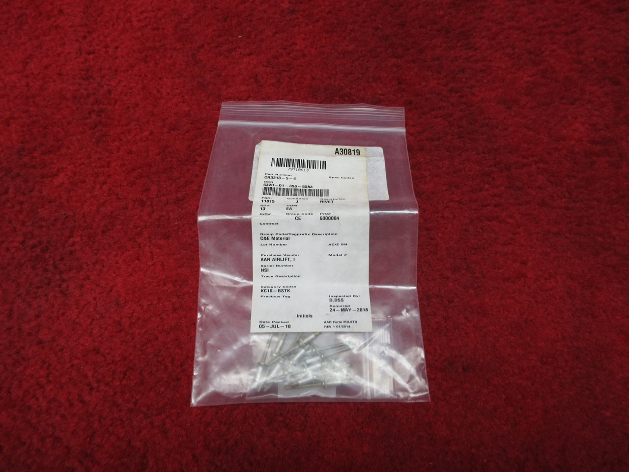 Cherry Aerospace CherryMax Universal Head Rivets PN CR3213-5-4