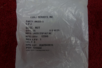 Greer Stop Nut, Inc. Steel Slotted Nut PN AN320-5