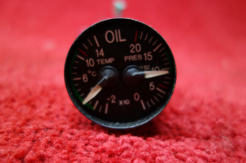 Aircraft Dual Oil Temperature & Pressure Indicator