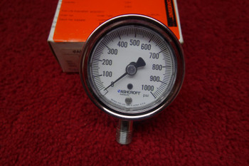 Ashcroft Duralife  Pressure Gauge PSI 1000 PN 251009SW02L-1000