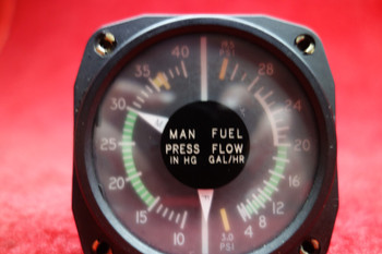 United Instruments Manifold/Fuel Pressure Indicator PN C662037-0109, 6331