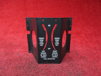 Beechcraft 76 Duchess Control Console Ident Cover PN 105-420019-11