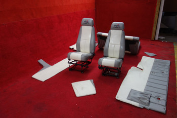 Piper PA-24-250 Pilot, Co-Pilot, Rear Bench Seats, Sidewall Trim Panels (CALL OR EMAIL TO BUY)