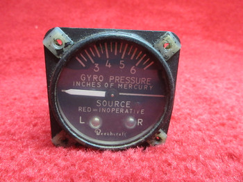 Airborne MFG Co 1G4-3 Gyro Pressure Gauge