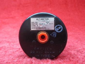United Instruments Inc Altimeter PN 5934P-3
