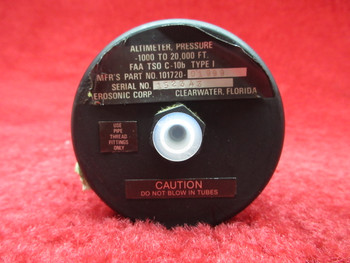 Aerosonic Corp Pressure Altimeter PN 101720-01999