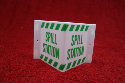 Spill Station V-Shaped Sign