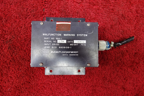 Avtech Corp Malfunction Warning System 28V PN 884-1, 6608108-1